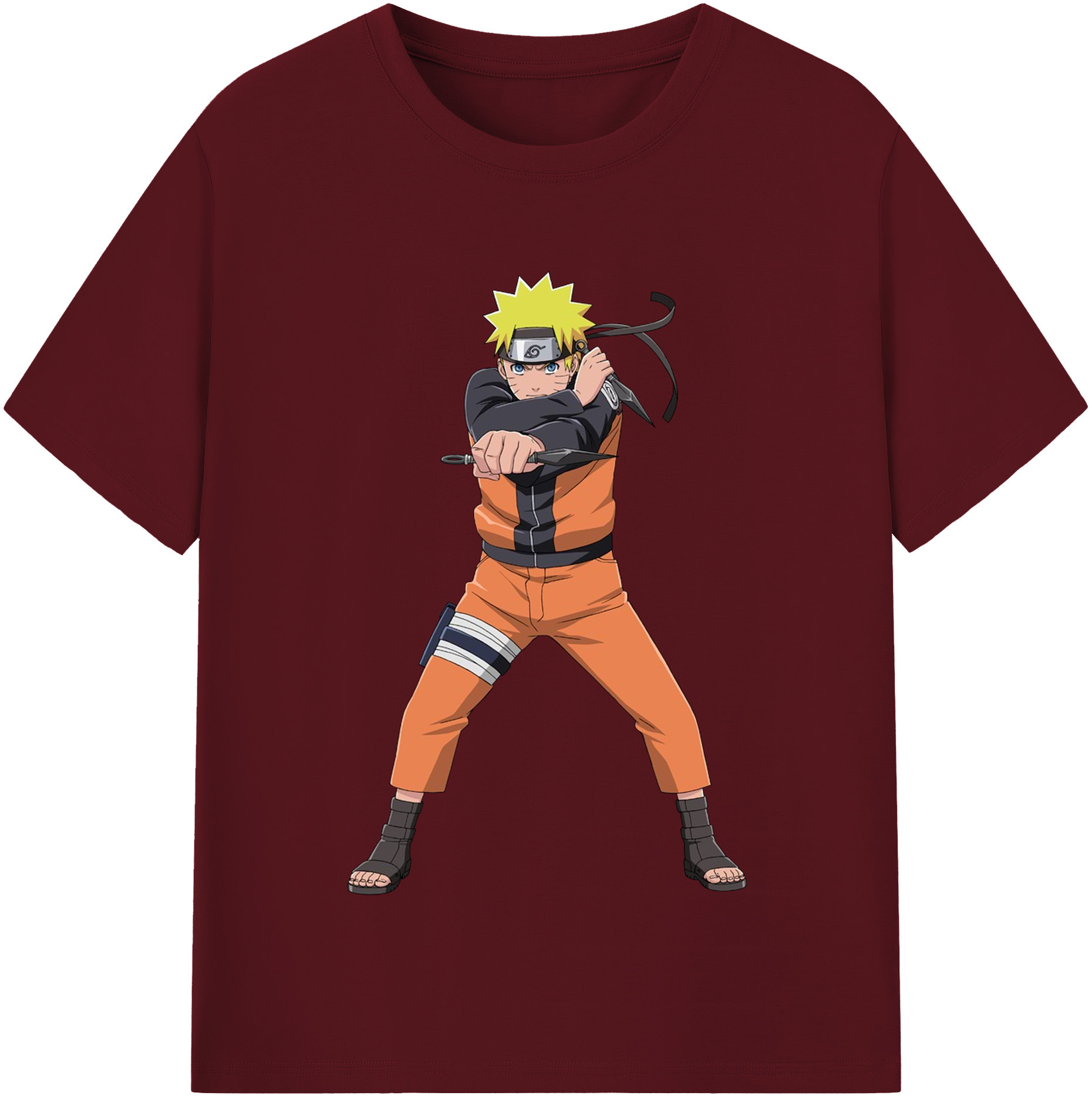 （画像用） NARUTO -ナルト- うずまき ナルト Uzumaki Naruto 綿100％半袖Tシャツ（フロントプリント）